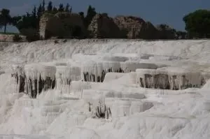 Ephesus and Pamukkale Tour Cloud like looking rocks at Pamukkale. Pamukkale travertines.